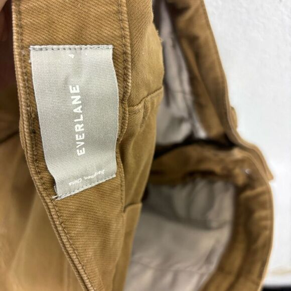 Everlane Golden Yellow/Brown High Waisted Jean Shorts - Picture 3 of 4